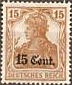 Timbre allemand de 1905 à 1916 surchargé