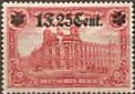 Timbre allemand de 1905 à 1916 surchargé