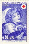 Croix-Rouge 1971 - Jeune fille au petit chien