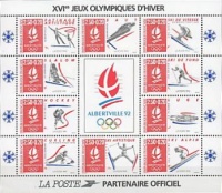 Bloc-feuillet XVIème Jeux Olympiques d'hiver Albertville'92