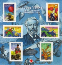 Bloc Personnages Célèbres 2005 - Les romans de Jules Verne