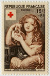Croix-Rouge 1954 - Jeune fille aux colombes