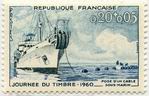 Journée du timbre 1960 - Pose d'un cable sous-marin