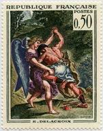 Eugène Delacroix - "La lutte de Jacob avec l'ange"