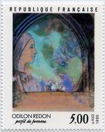 Odilon Redon - "Profil de femme"