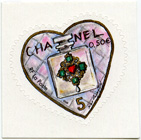 Coeur de Chanel N°5 autocollant
