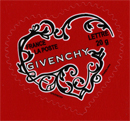 Timbres coeur Givenchy autocollant