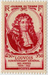 Journée du timbre 1947 - Louvois - Surintendant général des postes (1668-1691)