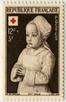 Croix-Rouge 1951 - Enfant royal en prière - XVème siècle
