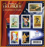 Bloc Personnages célèbres - Le cirque à travers le temps