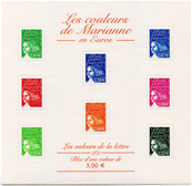 Bloc-feuillet "Les couleurs de Marianne en euros" 2/2 - Marianne de Luquet