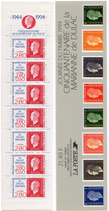 Carnet Journée du timbre 1994 - "Marianne de Dulac"