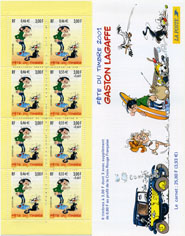 Carnet Fête du timbre 2001 - Gaston Lagaffe