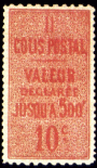 Colis-Postal, Valeur déclarée