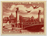 C.I.T.T. Paris 1949 - Le pont Alexandre III et le petit palais