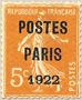 préoblitéré - Semeuse POSTES PARIS 1922