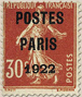 préoblitéré - Semeuse POSTES PARIS 1922